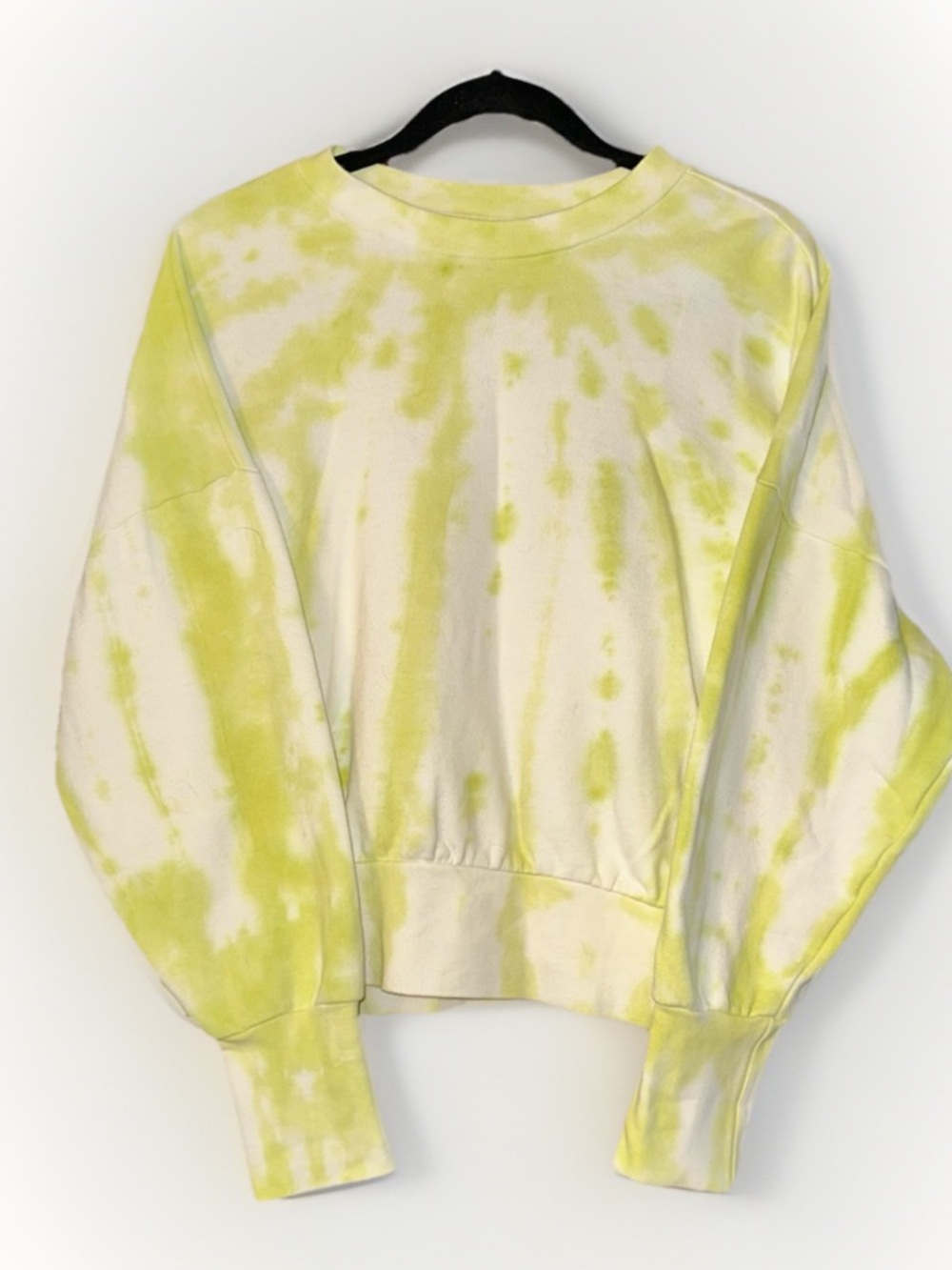 Old Navy White and Yellow Tie-Dye Crewneck Sweatshirt - Picture 2 of 4